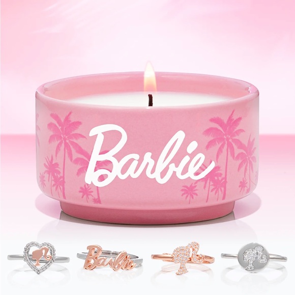 NIB Barbie Movie Dreamhouse jewelry tray, candle and a surprise Barbie ring - Picture 2 of 7